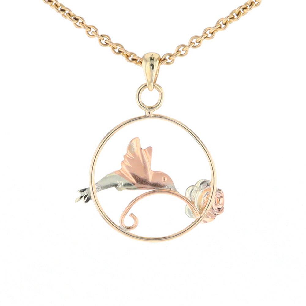 Hummingbird & Rose Pendant