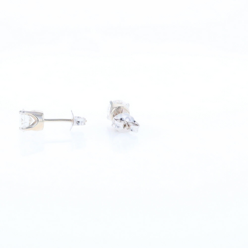 Moissanite Solitaire Stud Earrings