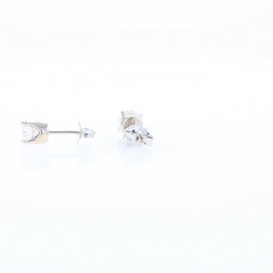 Moissanite Solitaire Stud Earrings