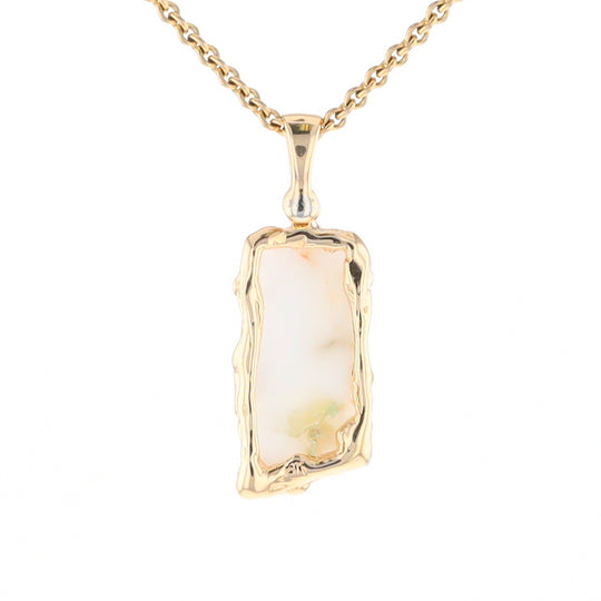 Gold Quartz Freeform Pendant  (G2)