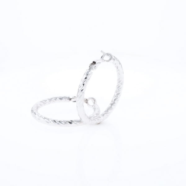 Diamond Cut Hoop Earrings
