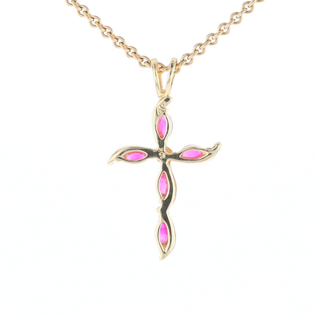 Marquise Ruby Cross