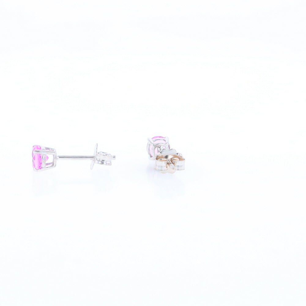 Pink Sapphire Stud Earrings