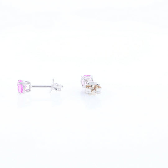 Pink Sapphire Stud Earrings
