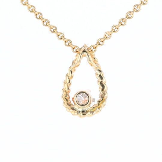 Solitaire Diamond Pear-shaped Rope Pendant