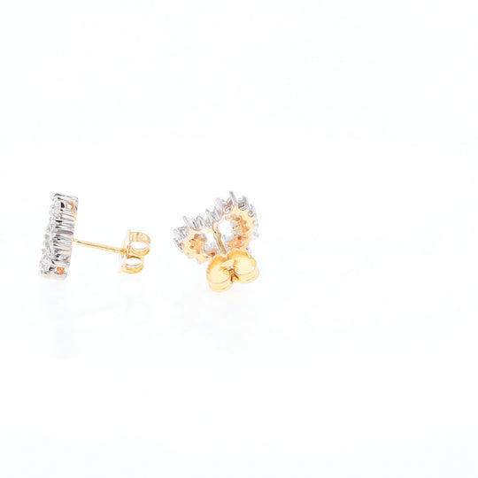 Diamond Heart Stud Earrings