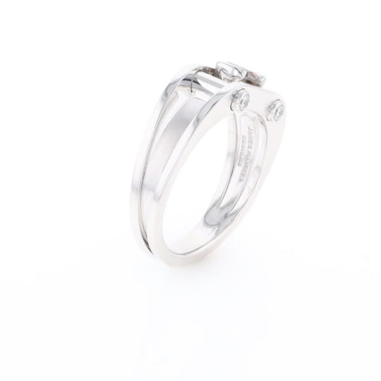 Men's Contemporary White Gold Industrial Brown Diamond Ring