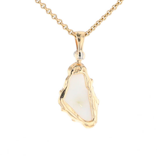 Gold Quartz Freeform Pendant (G2)