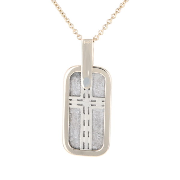 Meteorite Reversible Dog Tag Pendant