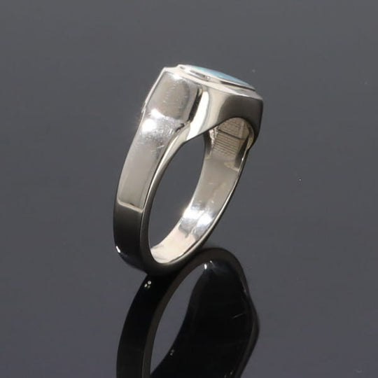 Opal Rings Rectangle Inlaid Design Lady's Ring