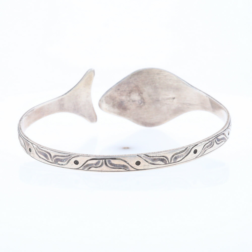 Halibut Fish Engraved Cuff Bracelet