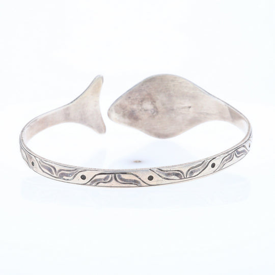 Halibut Fish Engraved Cuff Bracelet