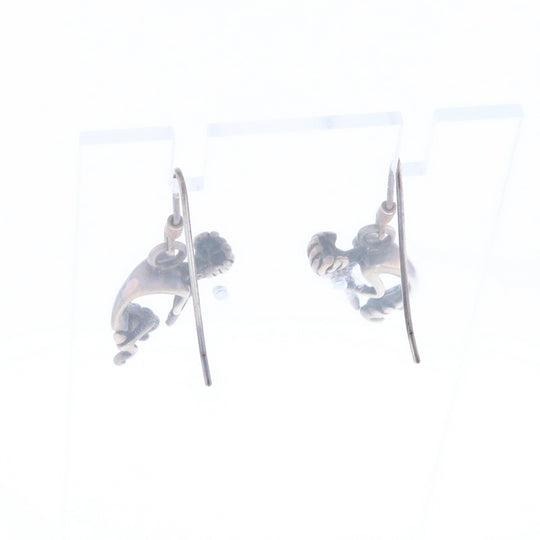 Silver Kokopelli Dangle Earrings