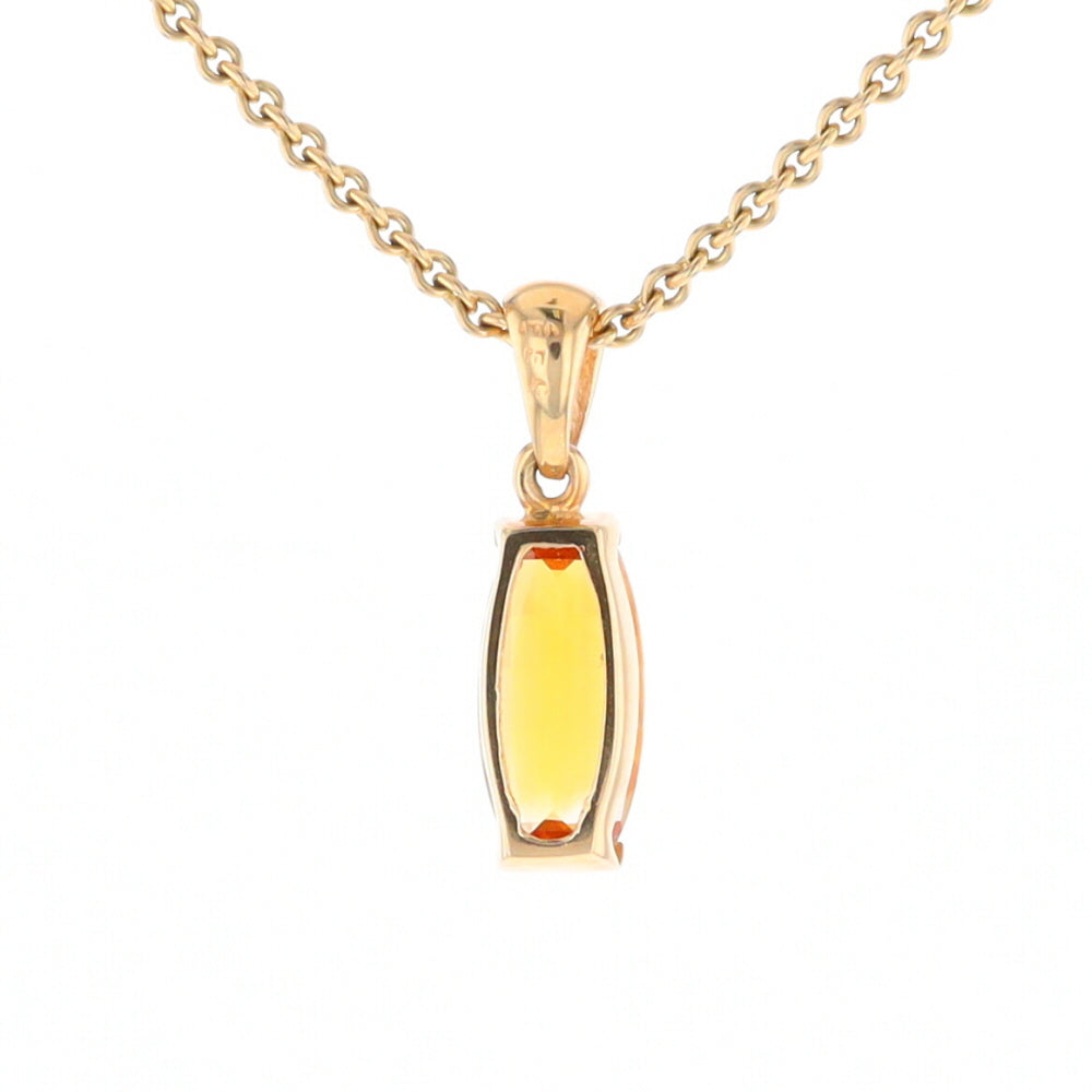 Fancy Cut Citrine Solitaire Pendant