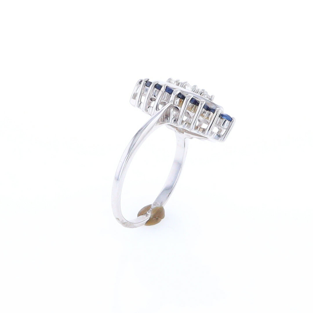 Marquise Cluster Sapphire Ring