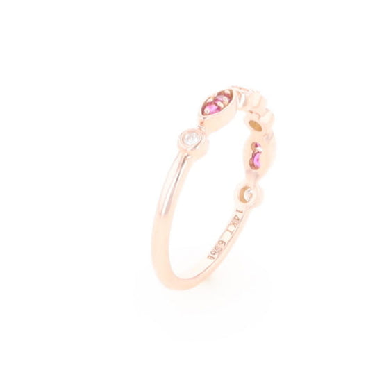Pink Sapphire Simply Vintage Wedding Band