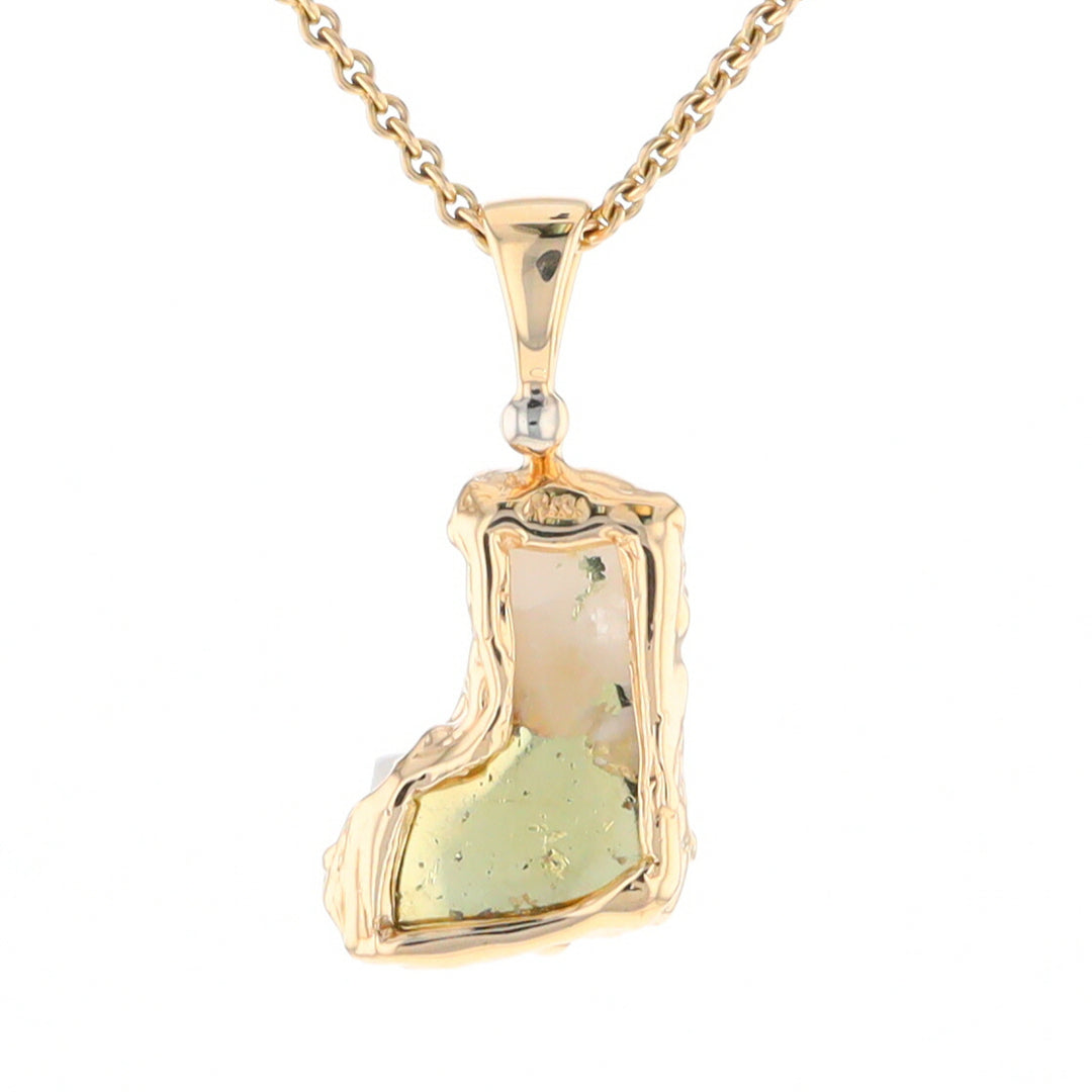 Gold Quartz Freeform Pendant (G2)