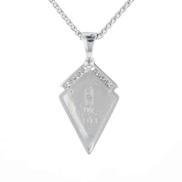 Onyx Kite Design Inlay .19Ctw Diamond Pendant