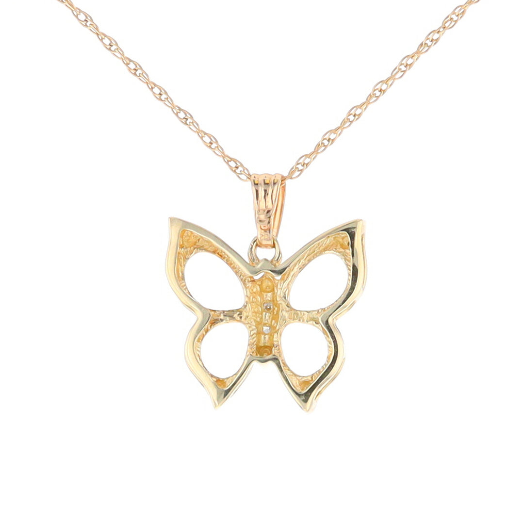 Diamond Butterfly Pendant