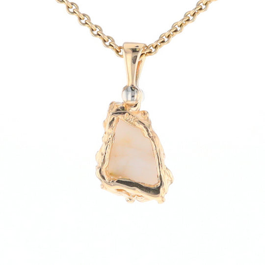 Rough Gold Quartz Freeform Pendant