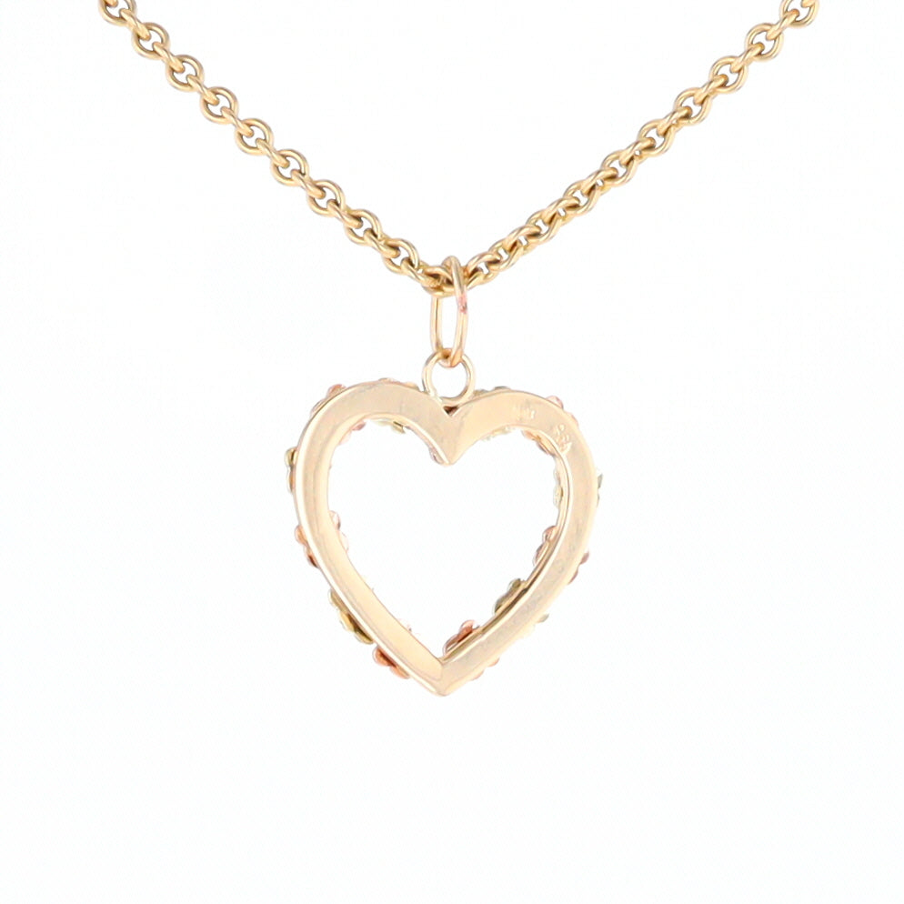 Black Hills Gold Heart Leaf Pendant