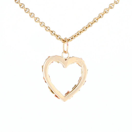 Black Hills Gold Heart Leaf Pendant