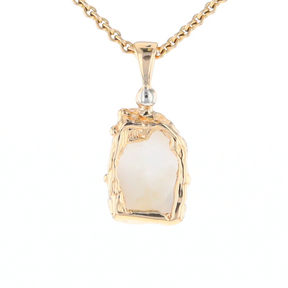 Rough Gold Quartz Freeform pendant