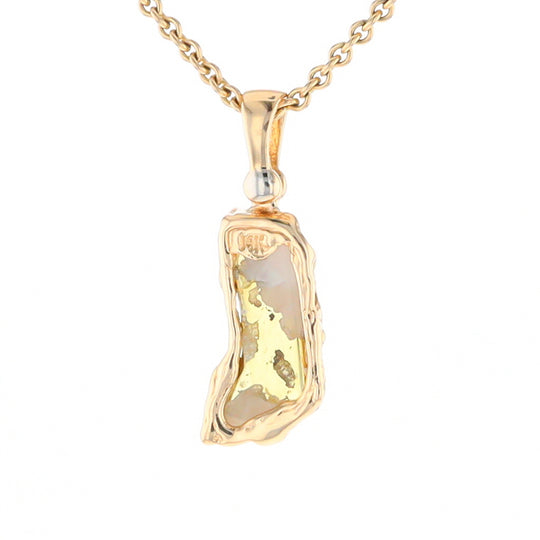 Gold Quartz Freeform Pendant (G2)