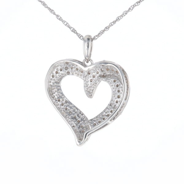 Frosted Diamond Heart Necklace