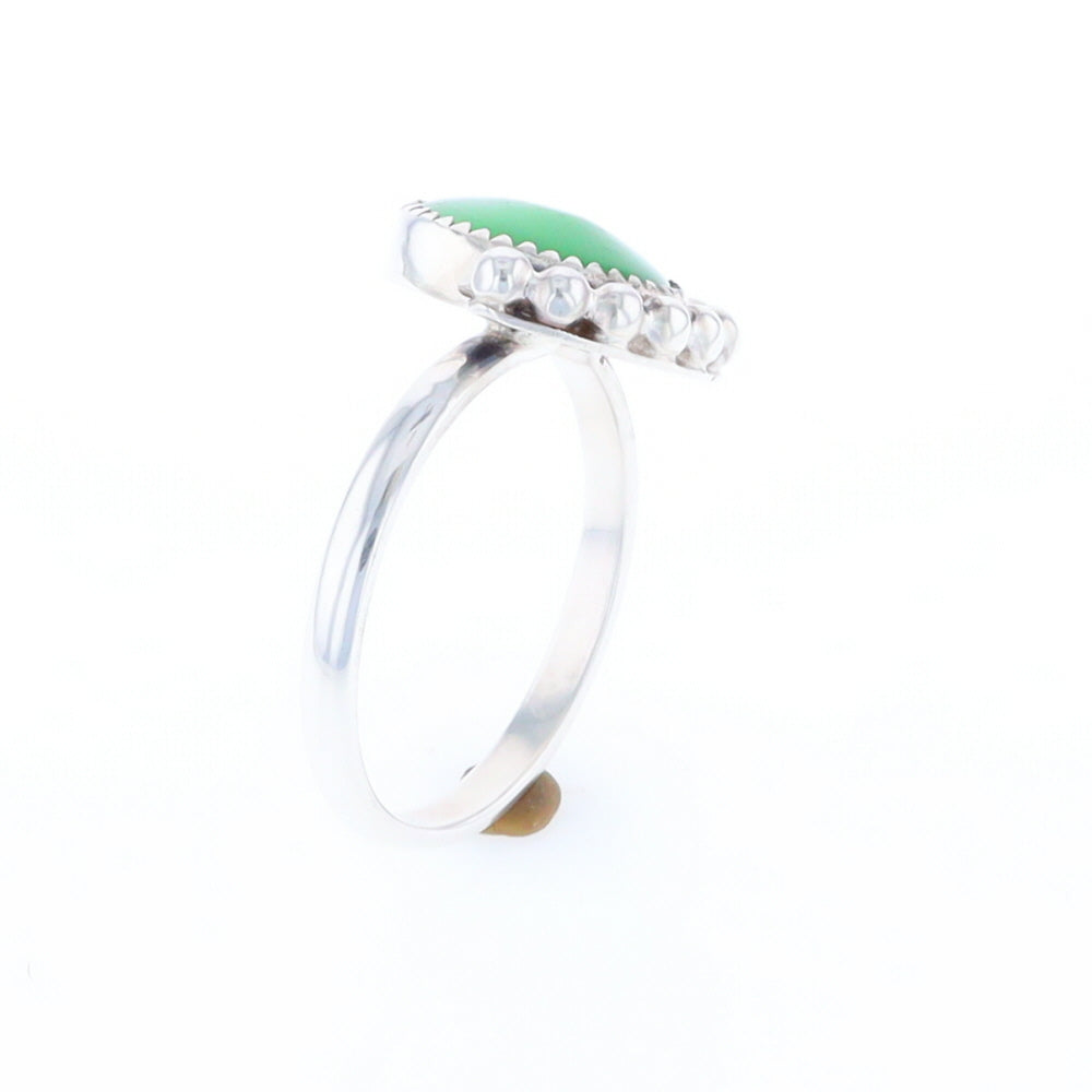 Green Glass Beaded Ring