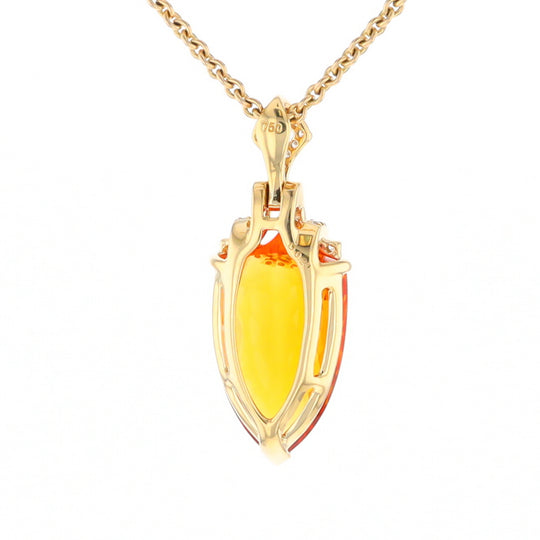 Citrine Pendant with Diamond Bail