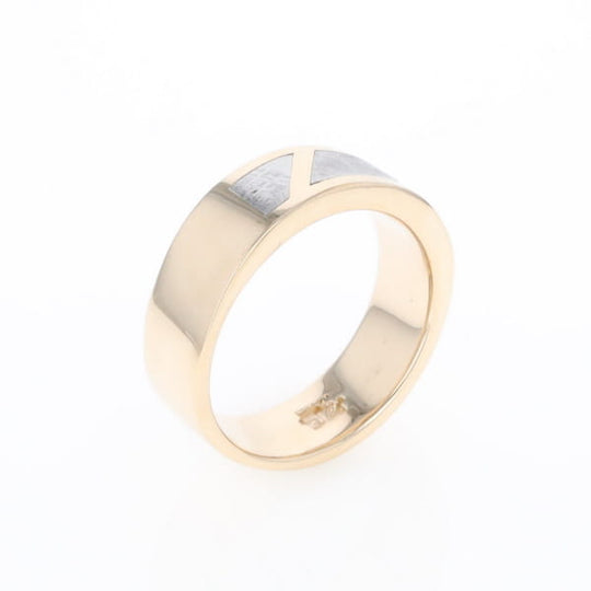 Meteorite Ring, 3 Section Inlaid Design