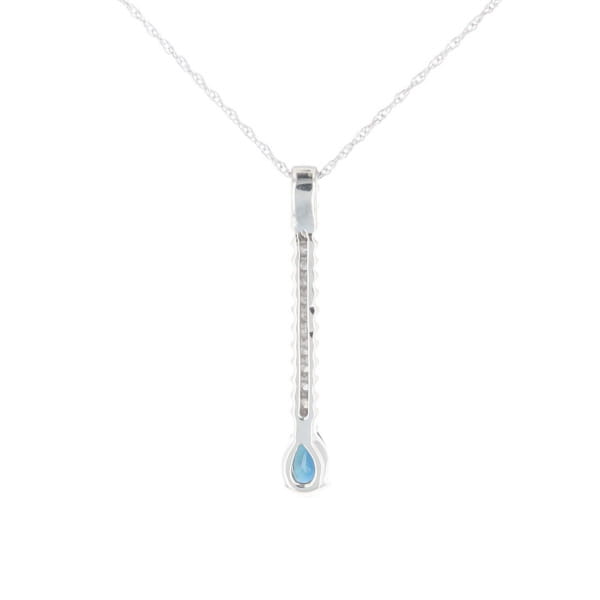 Pear Blue Sapphire Drop Pendant