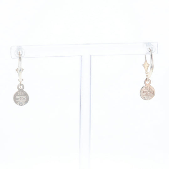 Gold Quartz Inlaid Round Bezel Earrings