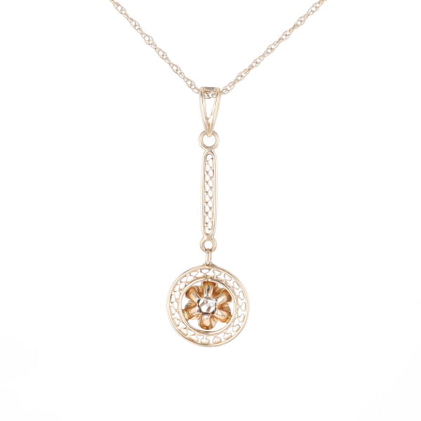 Buttercup Filigree Vintage Pendant