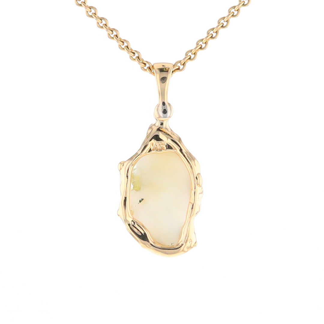 Gold Quartz Freeform Pendant  (G2)