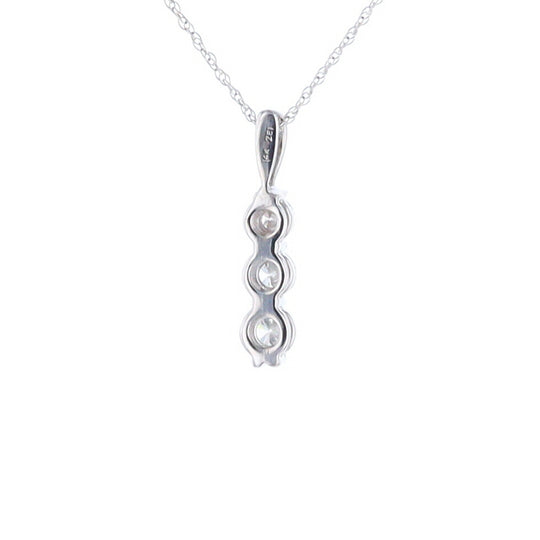 Three Diamond Drop Pendant