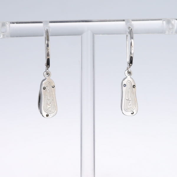 Opal Earrings Sandal Inlaid Design Lever Backs