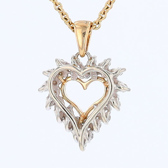 Yellow Gold Diamond Heart Pendant