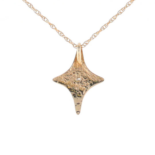 North Star Pendant Diamond Solitaire