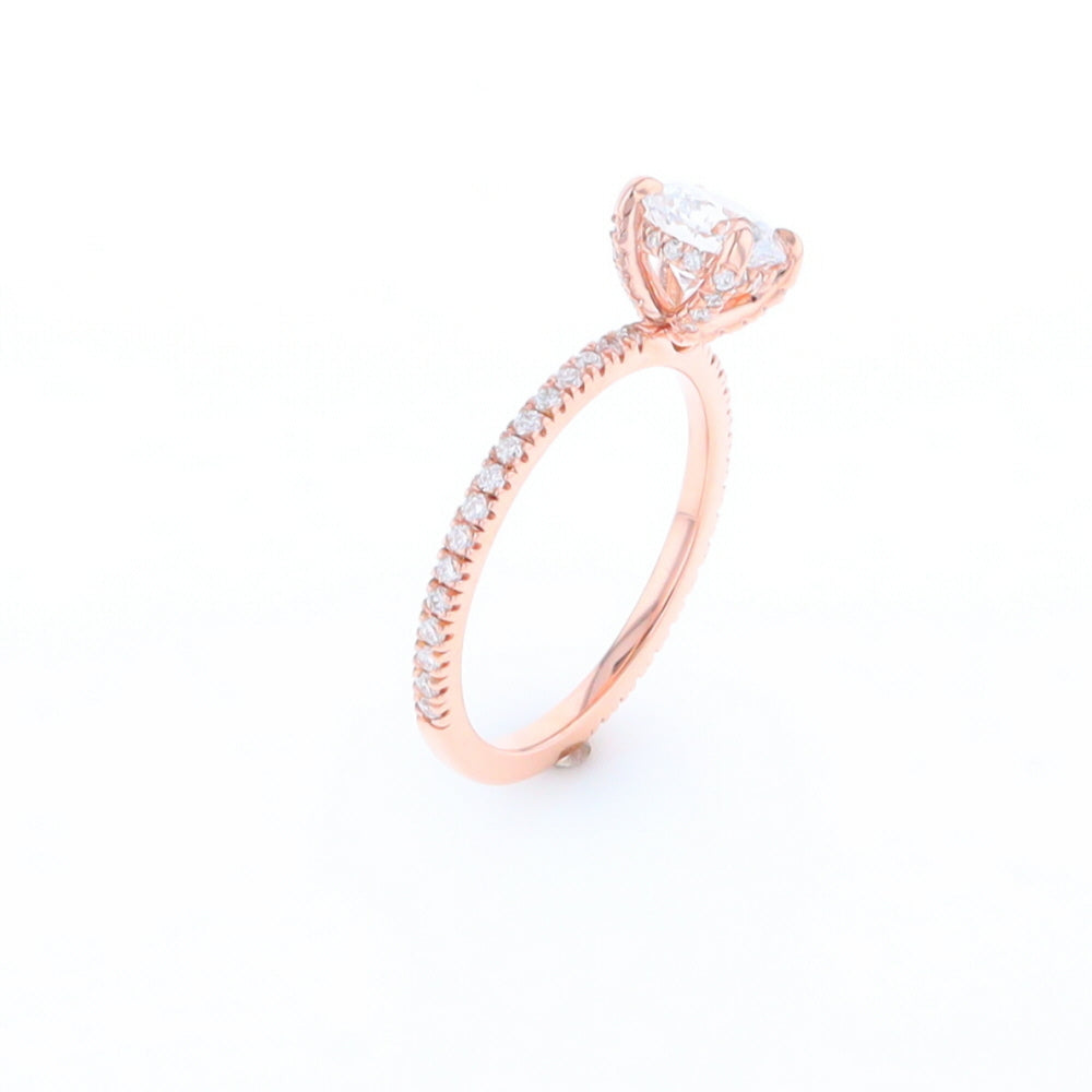 Rose Gold Lab Grown Diamond Engagement Ring