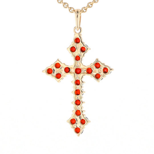 Vintage Garnet Cluster Cross