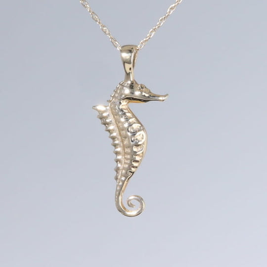 Opal Pendant Inlaid Realistic Sea Horse Design