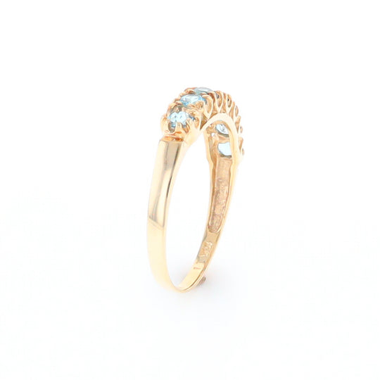 Round Blue Topaz Band