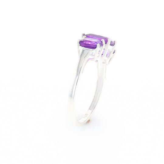 3-Stone Amethyst Ring