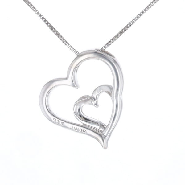 Double Heart Diamond Necklace
