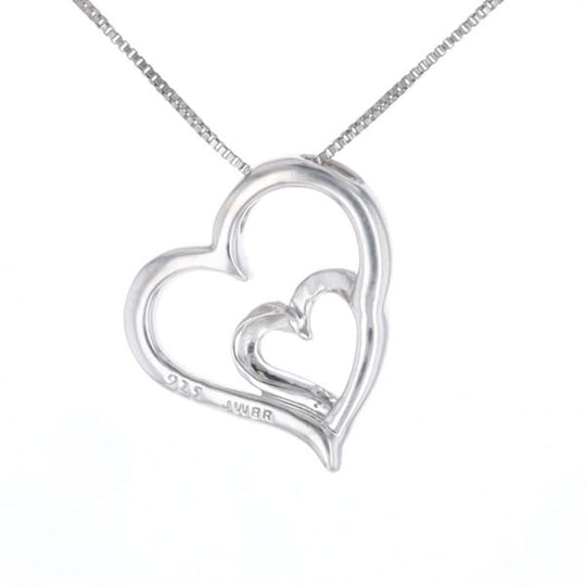 Double Heart Diamond Necklace
