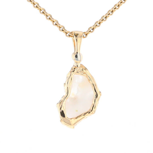 Gold Quartz Freeform Pendant (G2)