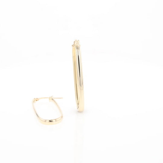 Flat Saddleback Hoop Earrings