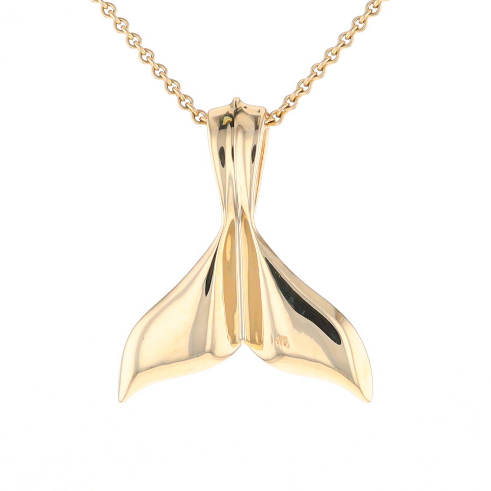 Whale Tail Necklaces Natural Gold Quartz and Nuggets Inlaid Pendant